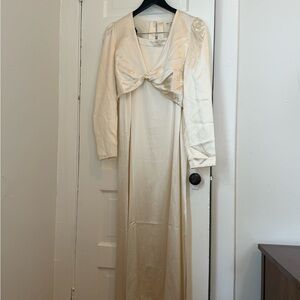 Reformation Cream Long Sleeve Two Piece